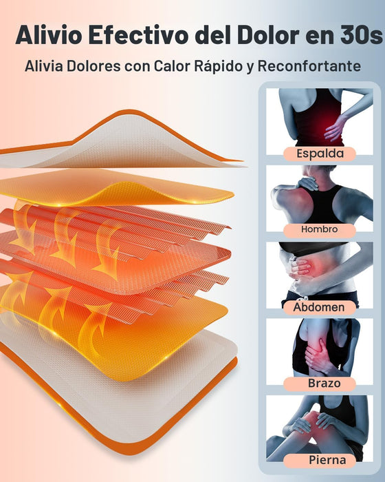 Almohadilla térmica envolvente para aliviar el dolor de espalda y calambres