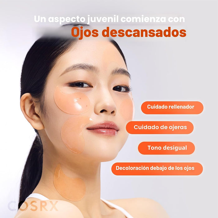 COSRX 5-PDRN Parches de colágeno para ojeras para ojeras, 60 parches debajo