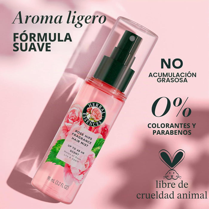 Herbal Essences Fragancia  aroma a rosa para el cabello, 3.2 onzas líquidas, para todo tipo de cabello