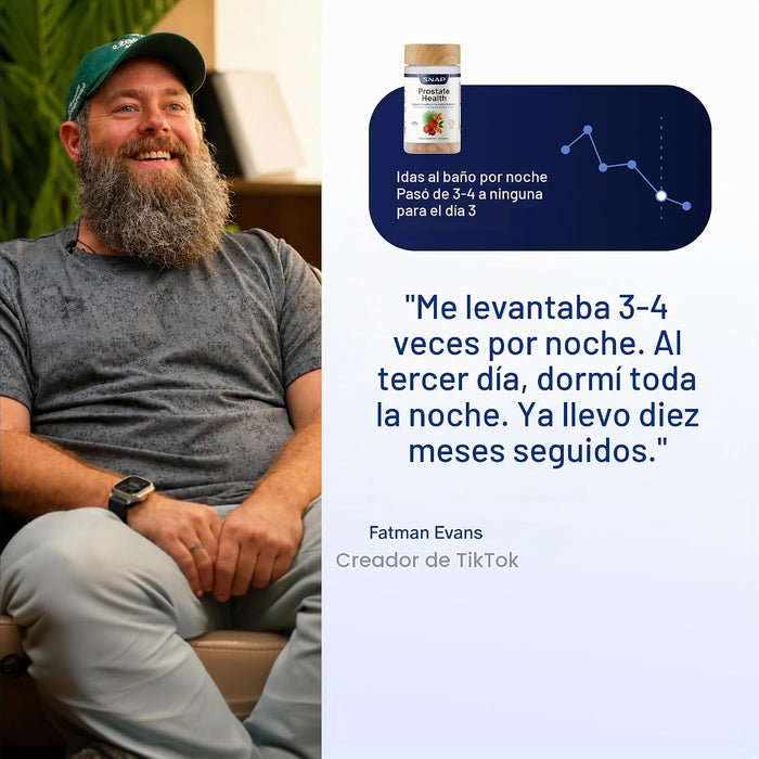Snap Supplemento para la salud de la próstata en hombres, 90 cápsulas veganas