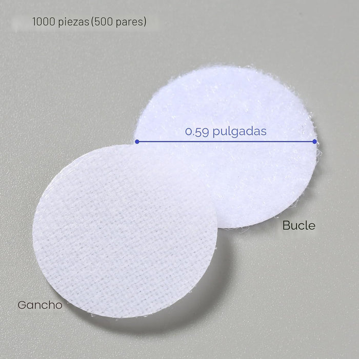 JUMINIZ 1000 unidades (500 pares) de 0.59 pulgadas de diámetro