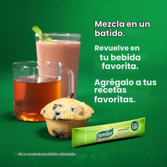 Benefiber Polvo de suplemento de fibra prebiótica diaria para la salud digestiva