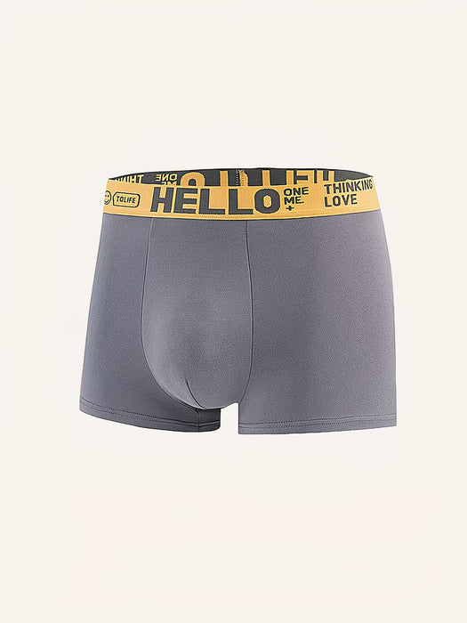 10 Piezas Bóxers para Hombres con Estampado "Hello" en la Cintura