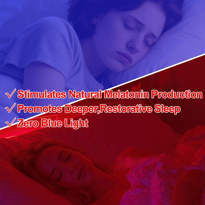 Luz nocturna roja y ámbar de 670 nm enchufable a la pared para dormir [4 unidades]