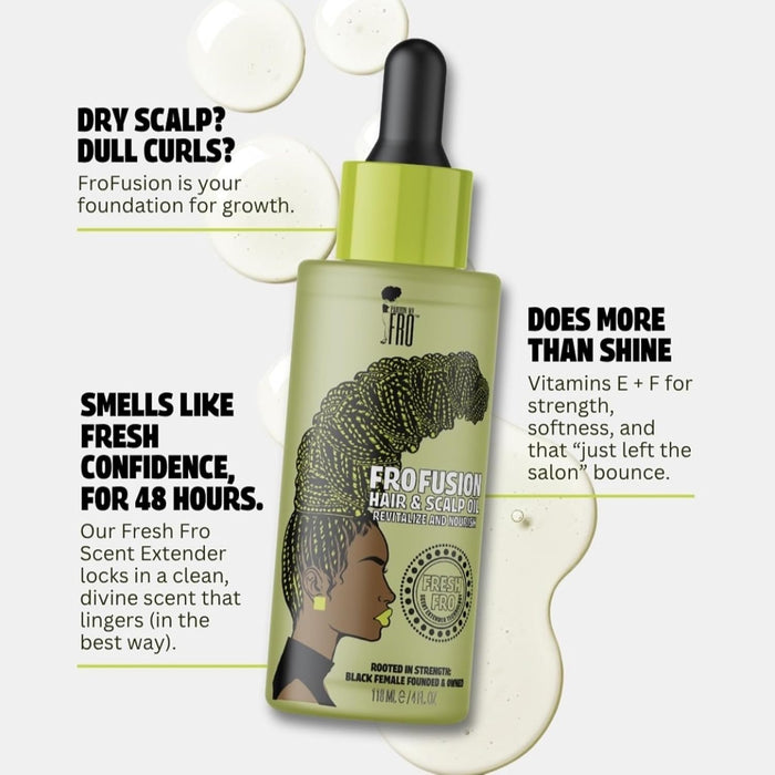 Pardon My Fro FroFusion - Aceite para el cabello y el cuero cabelludo, 4 fl