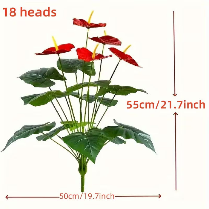 1 Excepcional Bonsái Artificial de Anthurium Andaman - Ideal para Decoración