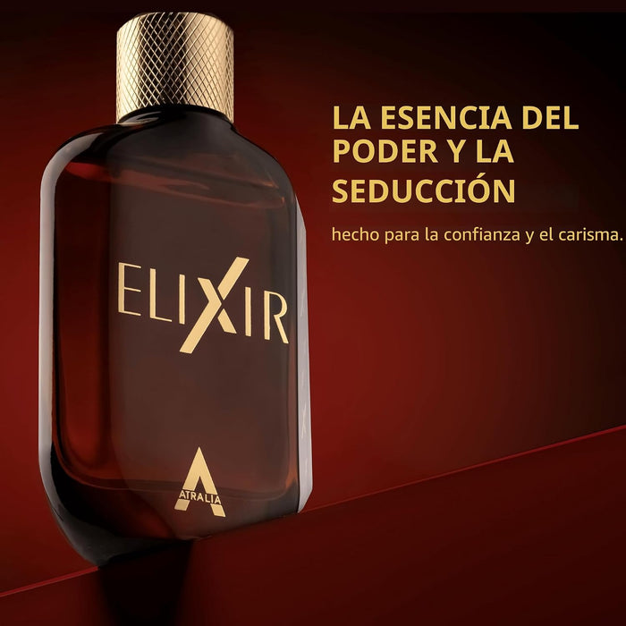 Atralia Elixir Eau de Parfum 100 ml | Perfume de Ámbar Fresco y Amadeirado para Hombre