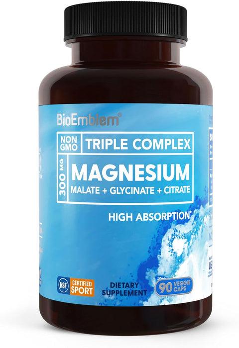 BioEmblem Complejo de glicinato de magnesio, 300 mg por porción, 90 Tabletas