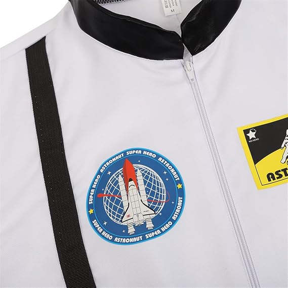 Frawirshau Disfraz de astronauta para adulto, traje espacial para cosplay y juegos de rol