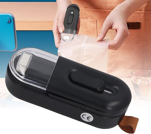 Selladora de bolsas mini Luocute, selladora térmica 2 en 1 con cortador