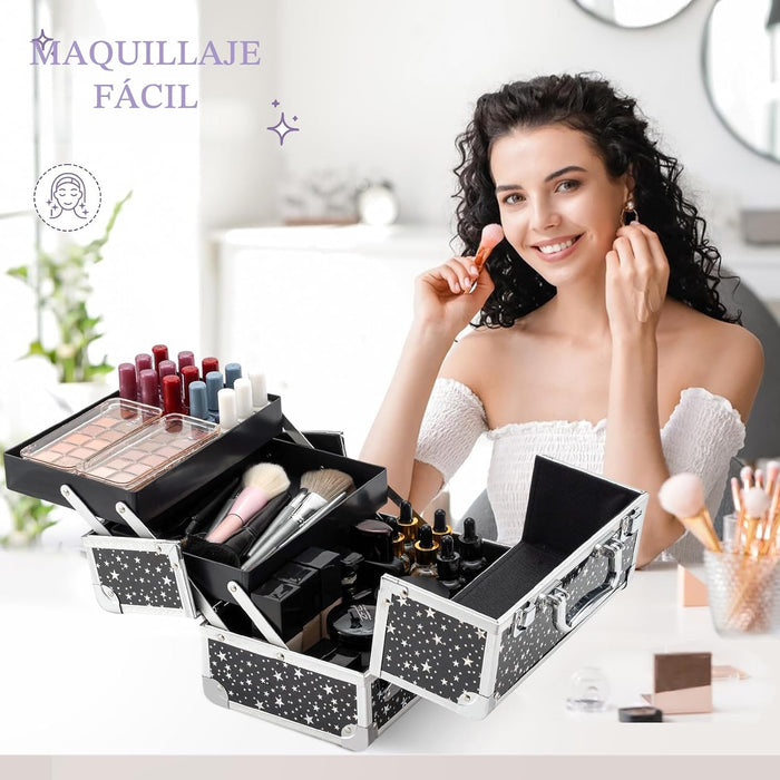 Leeora&Leekoo Estuche de maquillaje para cosméticos portátil