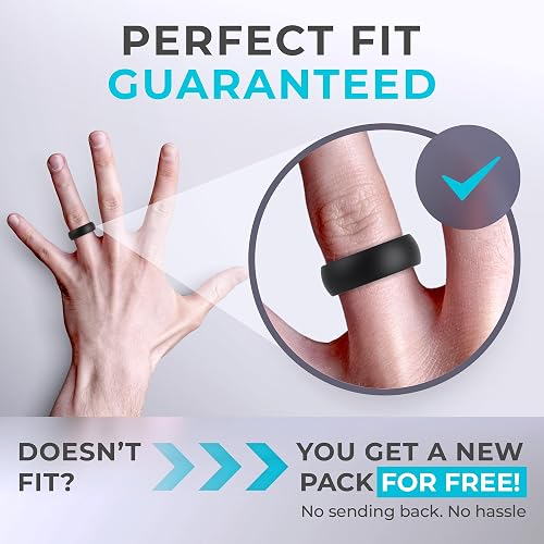 ThunderFit - Anillos de silicona para hombre con ranuras de aire
