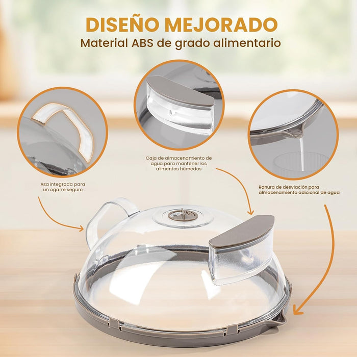 Tapa para microondas de 12 pulgadas con asa integrada