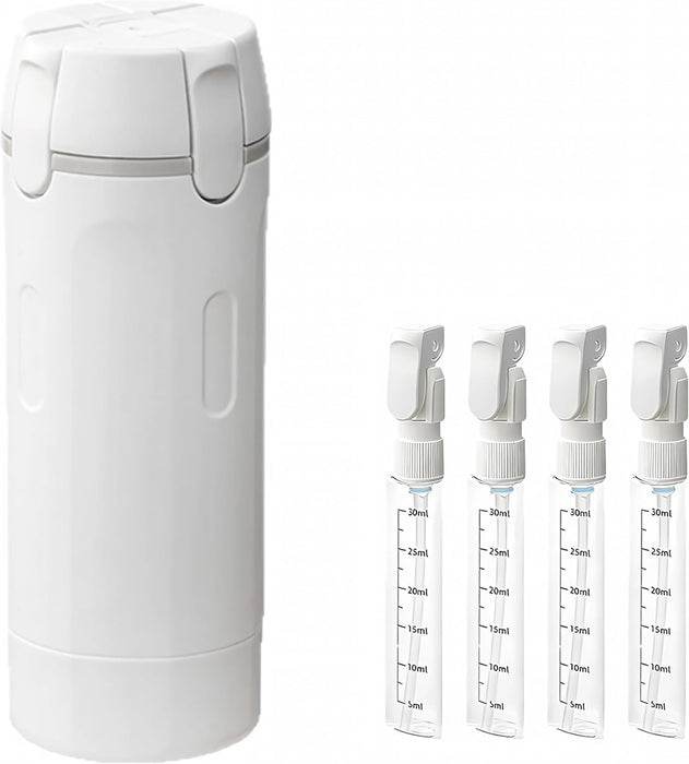 Dispensador de viaje 4 en 1, botellas de champú y acondicionador de viaje recargables a prueba de fugas