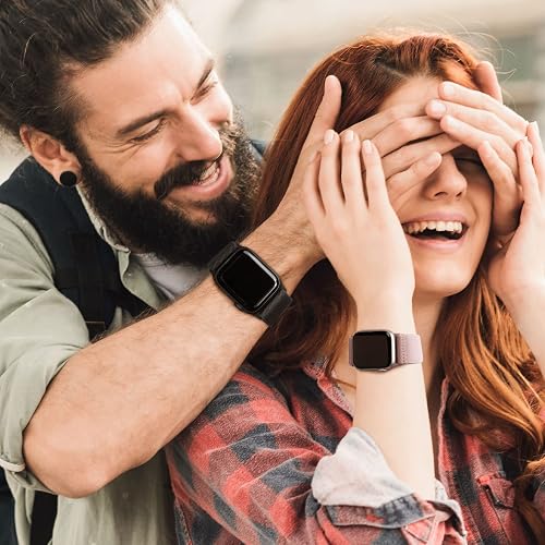 Paquete de 4 correas elásticas unisex, Solo Loop compatibles con Apple Watch
