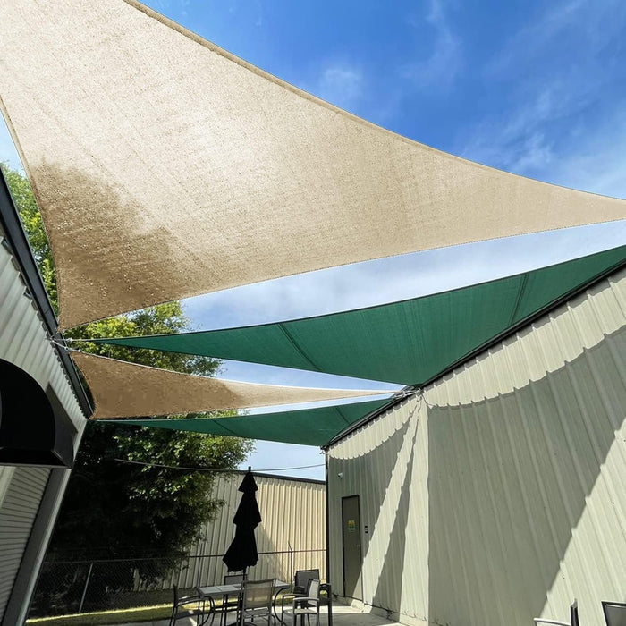 Vela de Sombra Solar Triangular, Bloqueo UV Toldo de Tela para Patio