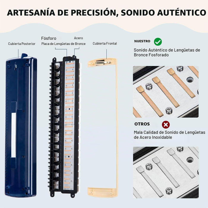 CAHAYA Teclado de piano melódico de 32 teclas con estuche para principiantes