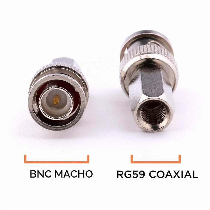 THE CIMPLE CO RG59 Conector de cable coaxial, atornillado (torsión) Paquete de 10