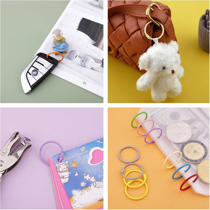 Antner 50 anillos metálicos para carpeta de hojas sueltas de 1 1/5 pulgadas