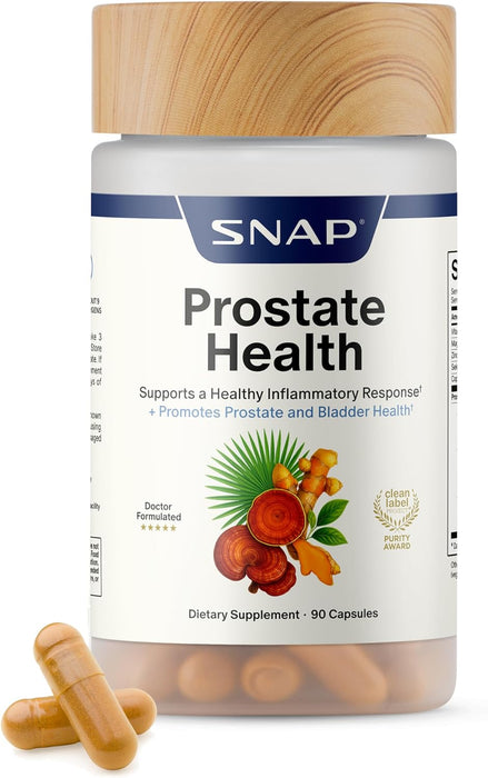 Snap Supplemento para la salud de la próstata en hombres, 90 cápsulas veganas