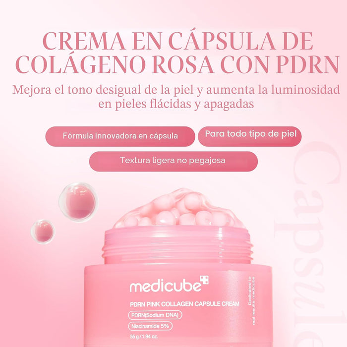 Medicube medicube Crema Cápsula con Salmón DNA PDRN Colágeno Rosa, 55g