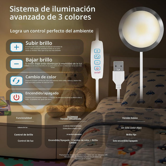 Kit de lámpara LED 001 para Bambu Lab MH001 Proyectos de lámpara 3D