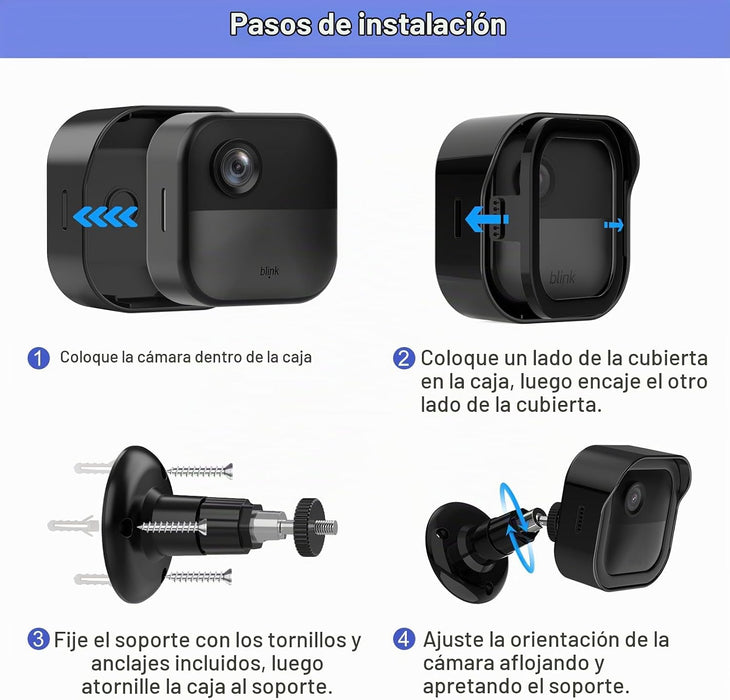 Soporte de pared para cámara Blink Outdoor 4/Outdoor 2K, soporte de módulo