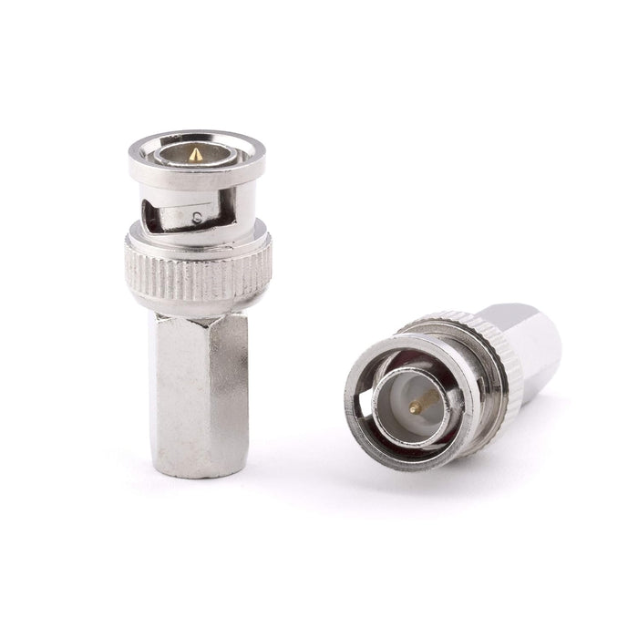 THE CIMPLE CO RG59 Conector de cable coaxial, atornillado (torsión) Paquete de 10
