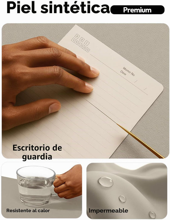YSAGi Protector de escritorio de cuero, alfombrilla grande para mouse, antideslizante, de piel sintética