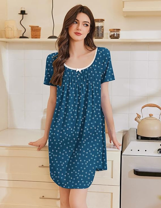 Ekouaer Camisones para Mujeres Camisas de Dormir Plisadas