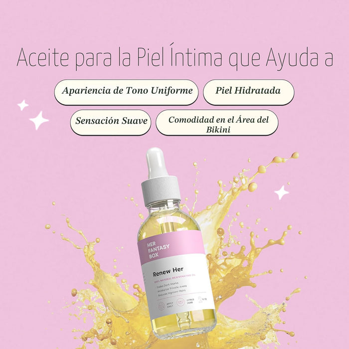 Her Fantasy Box, Aceite de Yoni Rejuvenecedor Natural para Manchas Oscuras