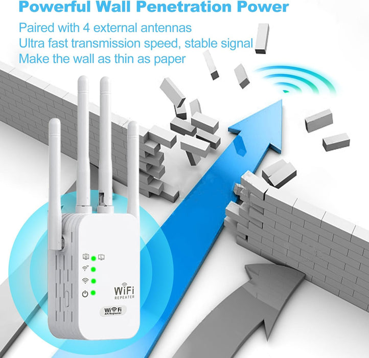 Repetidor WiFi genérico, extensor WiFi, amplificador de señal WiFi para cubrir hasta 300 pies cuadrados
