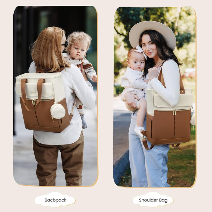 LOVEVOOK Mochila para pañales, bolsa de pañales con bolsillos aislados