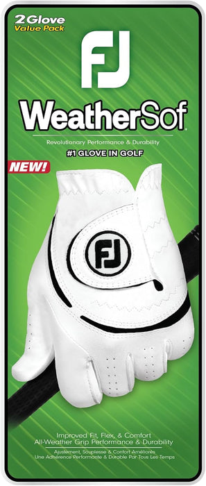 Guantes de golf FootJoy WeatherSof para hombre (paquete de 2)