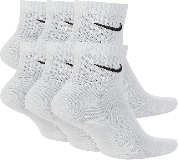 Nike Calcetines acolchados Everyday Plus para mujer, paquete de 6