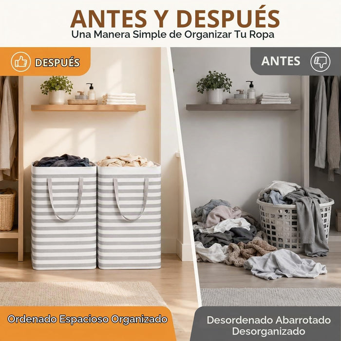 BOOMIBOO Paquete de 2 Cestas Grandes para Ropa Sucia
