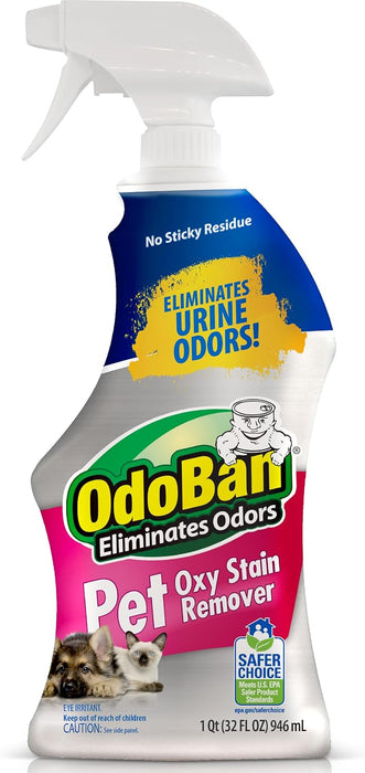 OdoBan Pet Solutions Oxy - Quitamanchas para mascotas, espray de 32 onzas