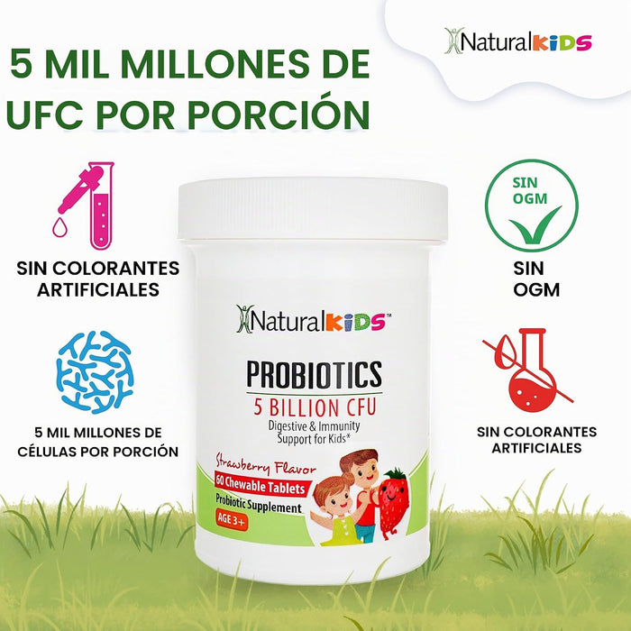 NaturalSlim Kids Probióticos para la salud digestiva e intestinal