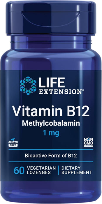 Life Extension Vitamina B12 Metilcobalamina, Suplemento para la salud nerviosa