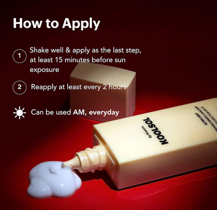 by Knours | Zero White Cast | Mineral | Seguro para arrecifes | Protector solar facial coreano