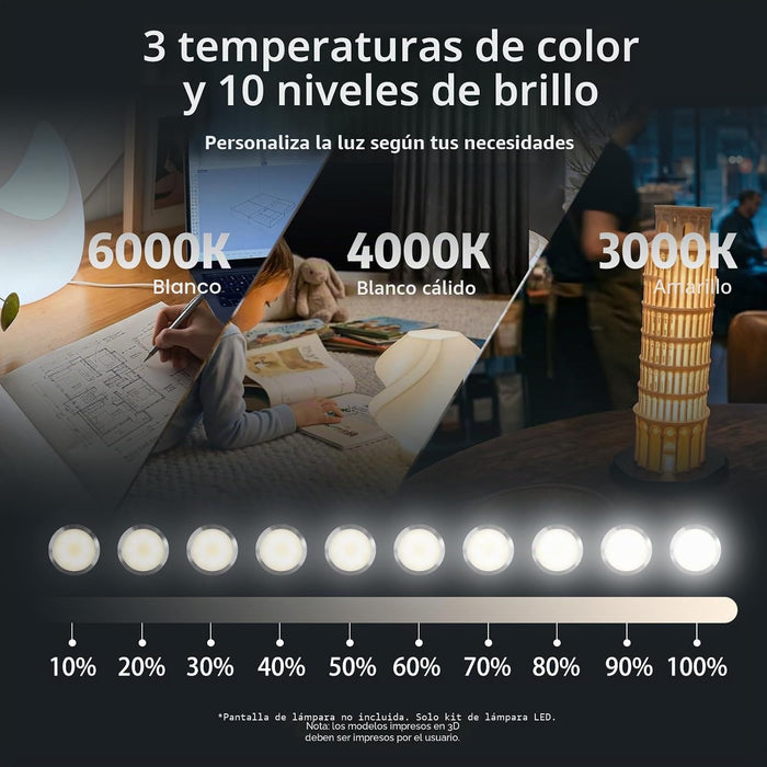 Kit de lámpara LED 001 para Bambu Lab MH001 Proyectos de lámpara 3D