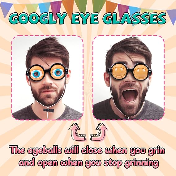 Gafas de Ojos Saltones con Ojos Grandes en Ellas