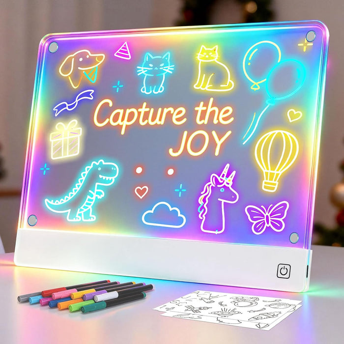 Tablero de dibujo LED recargable para niños con 7 colores