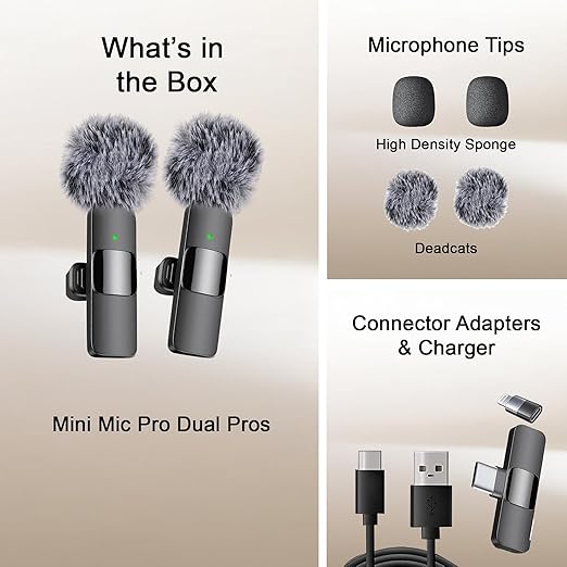 Mini Mic Pro (último modelo): micrófono inalámbrico profesional para iPhone, iPad, Android