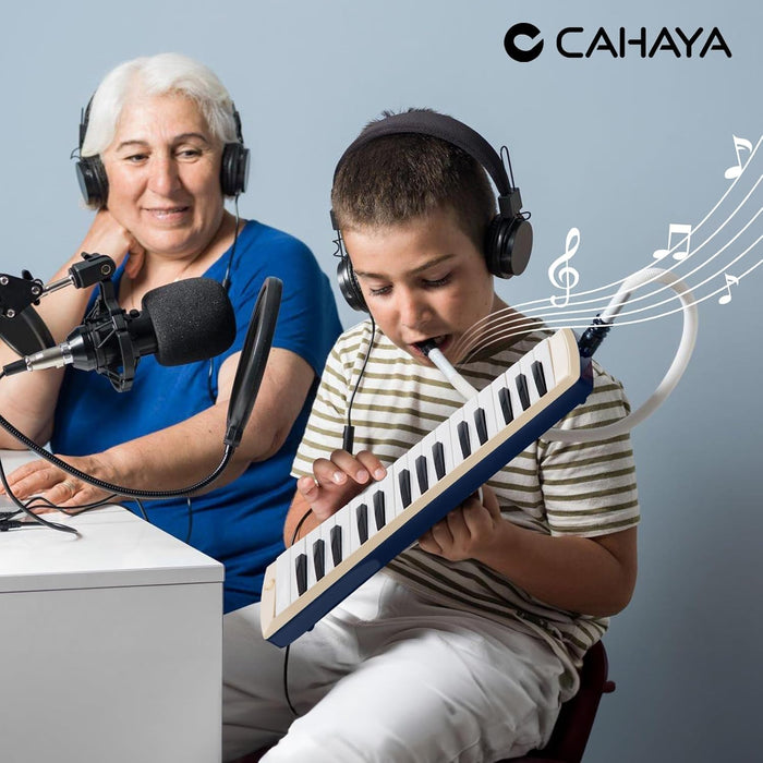 CAHAYA Teclado de piano melódico de 32 teclas con estuche para principiantes