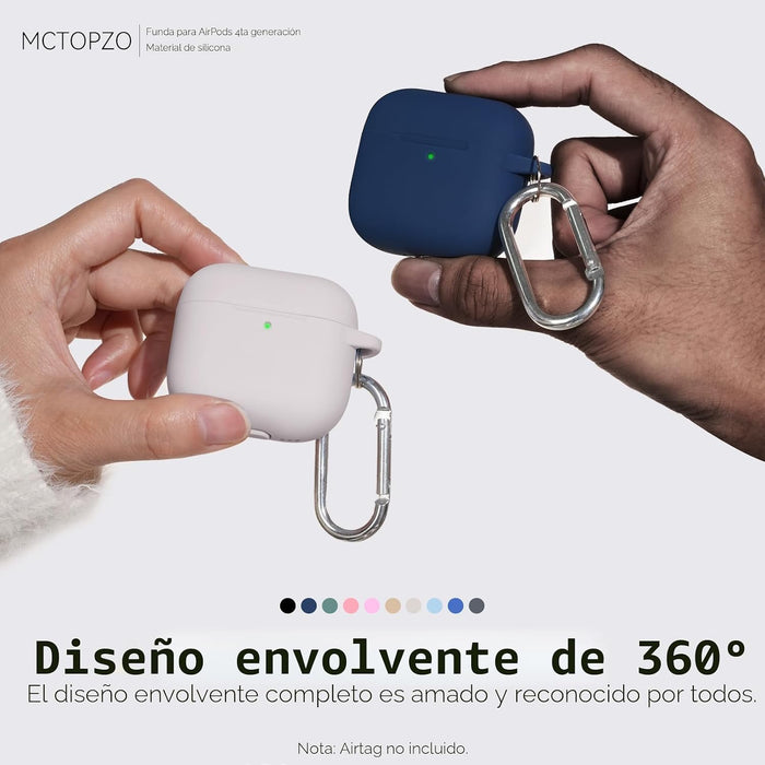 Funda para AirPods 4 2024 viene con kit de limpieza, azul