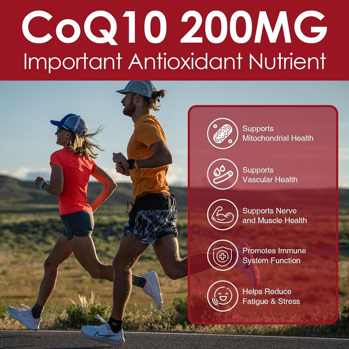 NATURE TARGET Cápsulas blandas CoQ10 de 200 mg con PQQ, 120 porciones