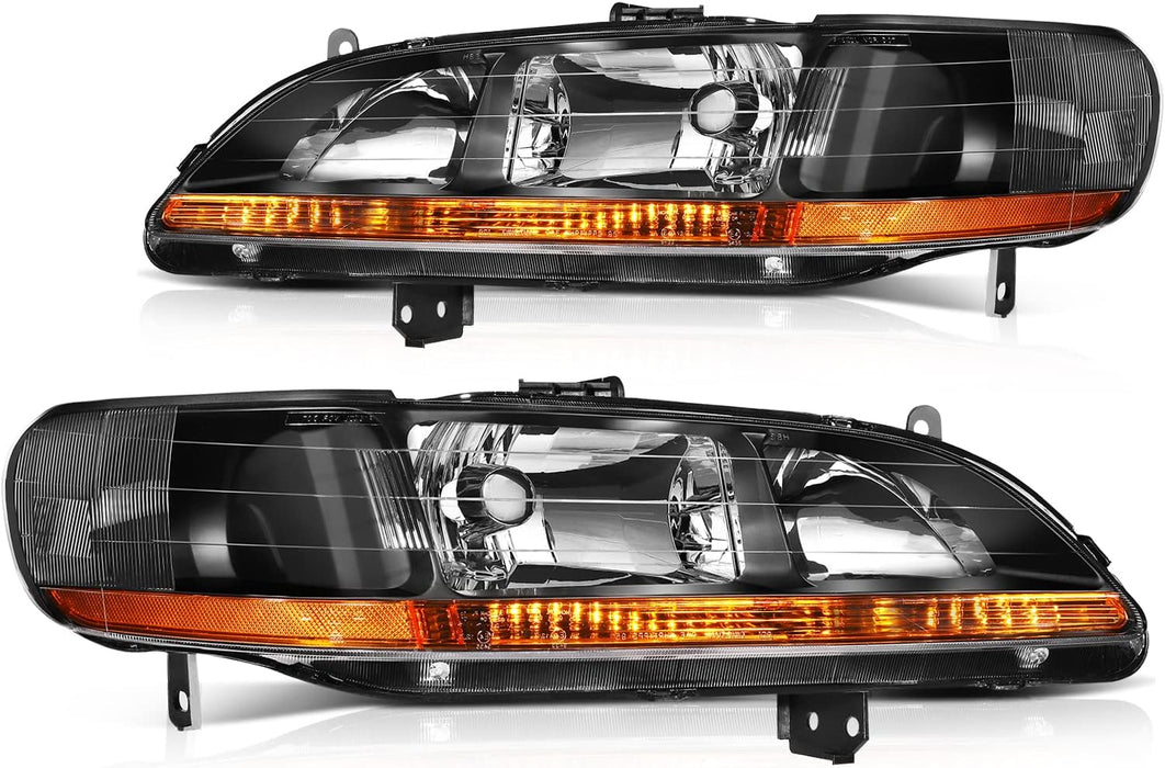 Par de faros delanteros aptos para H-onda para Accord 1998 1999 2000 2001 2002