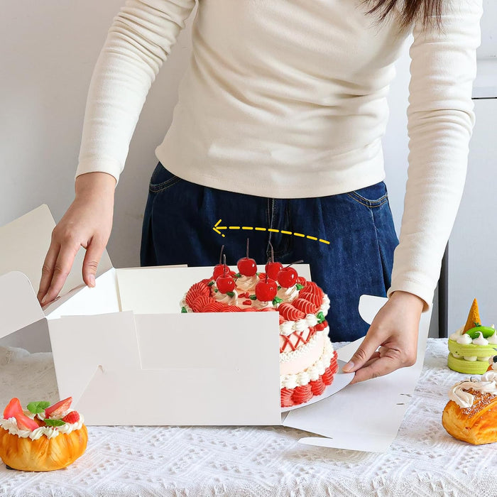Moretoes 30 juegos de cajas para pasteles, cajas de panadería de 10 x 10 x 5 pulgadas