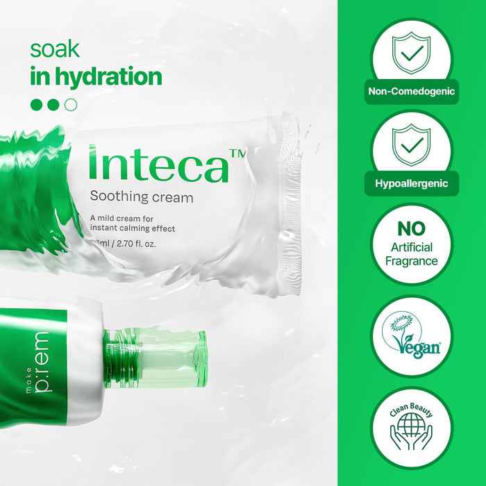 MAKE P:REM INTECA Crema calmante Advanced CICA, 2.70 fl.oz. (2.7 fl oz)
